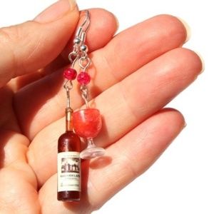 🍒3 for $30✨Wine Earrings Red Wine Earrings